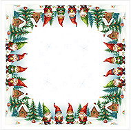 4sleep Christmas tablecloth 75 × 75 cm - elves - Tablecloth