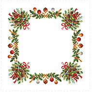 4sleep Christmas tablecloth 75 × 75 cm - pine cones - Tablecloth