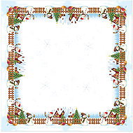 4sleep Christmas tablecloth 75 × 75 cm - snowmen, green - Tablecloth