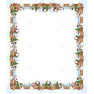 4sleep Christmas tablecloth 120 × 140 cm - snowmen, green - Tablecloth