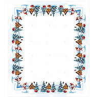 4sleep Christmas tablecloth 120 × 140 cm - snowmen, blue - Tablecloth