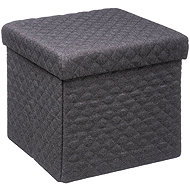 5five Simply Smart Folding pouf with storage, 31 × 30 × 31 cm, grey - Ottoman