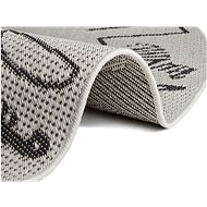 Dětský kusový Flatweave 104884 Cream/Black kruh - Koberec