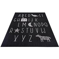 Dětský kusový Flatweave 104885 Black/Cream 200×290 cm - Koberec