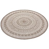 Kusový Flatweave 104854 Light-brown/Cream - Koberec
