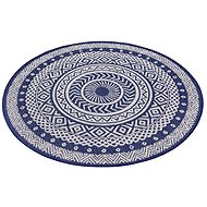 Kusový Flatweave 104856 Blue/Cream - Koberec