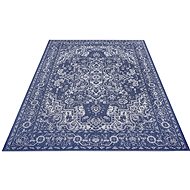 Kusový orientální Flatweave 104808 Blue/Cream - Koberec