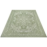 Kusový orientální Flatweave 104810 Green/Cream - Koberec