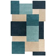 Kusový koberec Abstract Collage Teal 60×230 cm - Koberec