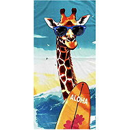 4sleep Quick-drying beach towel 72 × 146 cm - Giraffe - Bath Towel