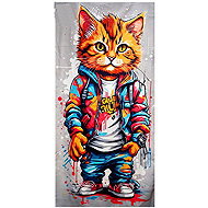 4sleep Quick-drying beach towel 70 × 147 cm - Cat - Bath Towel