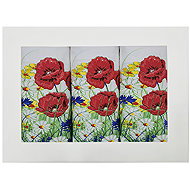 4sleep Set of kitchen cotton towels, 3 pcs, Poppies - Kitchen Towel