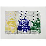 4sleep Set of kitchen cotton tea towels, 3 pcs, Tea service dot - Kitchen Towel