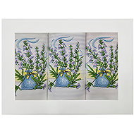 4sleep Kitchen Cotton Towel Set, 3 pcs, Lavender - Kitchen Towel