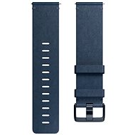 Fitbit Versa Accessory Band, Leather, Midnight Blue, Small - Watch Strap