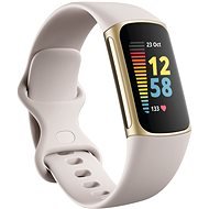 Fitbit Charge 5 Lunar White/Soft Gold Stainless-Steel - Fitness Tracker