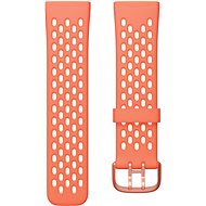 Fitbit Sense & Versa 3 Sport Band, Melon/Rose, Large - Watch Strap