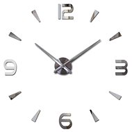 KIK Design 3D sticker clock 120 cm silver - Wall Clock