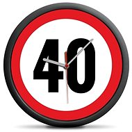 Froster Narozeninové nástěnné hodiny 40 let, průměr 30 cm - Wall Clock