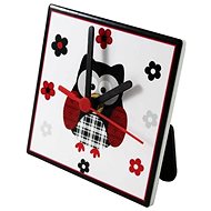 HOME ELEMENTS Clock 11 cm, black owl - Table Clock