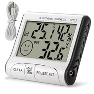 Verk 01763 Thermometer with external probe, hygrometer and time - Digital Thermometer