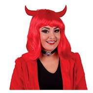 FUNNY FASHION Devil wig with horns - Wig