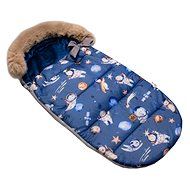 Baby Nellys - PREMIUM Kosmos, grey/blue - Stroller Footmuff