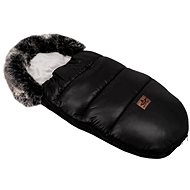 Baby Nellys FLUFFY with fur, black - Stroller Footmuff