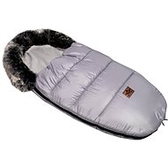 Baby Nellys - FLUFFY with fur, grey - Stroller Footmuff