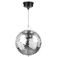 Fuzzix MB30ML Mirror Ball 30 cm with motor and LED backlight - Disco Ball