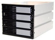 Výměnný rámeček IcyBox IB-3T4 SATA-B černý (black), hliníkový s větr. + HotSwap šuplík pro 4x SATA H - Hard Drive Enclosure