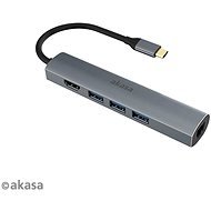 AKASA USB Type-C 5-In-1 Dock, 4K@30Hz HDMI, 3× USB3.0 Type A, RJ45 / AK-CBCA22-18BK - Dokkoló állomás