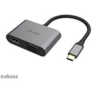AKASA USB Type-C 2-In-1 Adaptér – HDMI a VGA/ AK-CBCA23-18BK - Redukcia