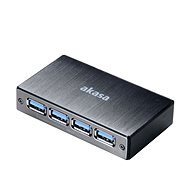 AKASA Connect 4SV, USB 3.0, čierny - USB hub