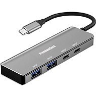 PremiumCord 5G SuperSpeed Hub USB-C na 2× USB 3.2 C + 2× USB 3.2 A, Aluminum - USB hub