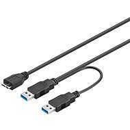 PremiumCord USB 3.0 rozdvojený napájací 0.2m - Dátový kábel