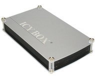 Externí box IcyBox - IB-351UE-BL, pro 3.5" zařízení, stříbrná (silver), USB2.0+FireWire, hliníkový,  - -