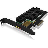 ICY BOX IB-PCI215M2-HSL PCIe expansion card for 2x M.2 SSD with heatsink - Expansion Card