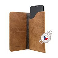 FIXED Pocket Book tok Apple iPhone 6/6S/7/8/SE 2020 készülékhez, barna - Mobiltelefon tok