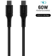 FIXED Cable USB-C/USB-C and PD support 1.2m USB 2.0 60W Liquid silicone black - Data Cable