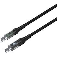 FIXED Cable USB-C/USB-C s displejom a podporou PD 1.2 m USB 2.0 100 W čierny - Dátový kábel
