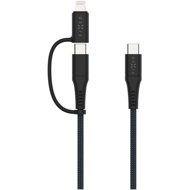 FIXED Kabel USB-C/USB-C und Lightning Adapter PD 3m MFi PD 60W grau - Datenkabel