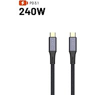 FIXED MultiMedia Cable s konektory USB-C/USB-C PD 3.1 USB4 Gen3 40Gbps 8K60Hz 240W 0.35m černý - Data Cable
