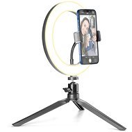 Cellularline Selfie Ring LED fénnyel szelfi fotókhoz és videókhoz, fekete színben - Szelfibot