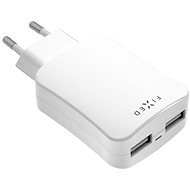 FIXED with 2xUSB output 24W (2x2,4A) white - AC Adapter