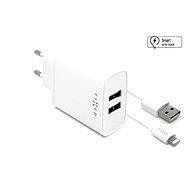 FIXED Smart Rapid Charge 15W with 2xUSB Output and USB/Lightning Cable 1m MFI Certification White - AC Adapter