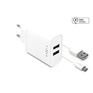 FIXED Smart Rapid Charge 15W with 2xUSB Output and USB/micro USB Cable 1m White - AC Adapter