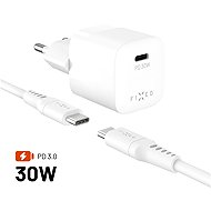 FIXED Mini GaN with USB-C output and USB-C/USB-C cable 1.2m support PD 30W white - Wall Charger