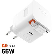 FIXED GaN with 2xUSB-C and self-healing cable support PD 3.0 65W white - Wall Charger