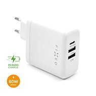 FIXED Travel with USB-C and 2xUSB Output Support PD 60W White - AC Adapter